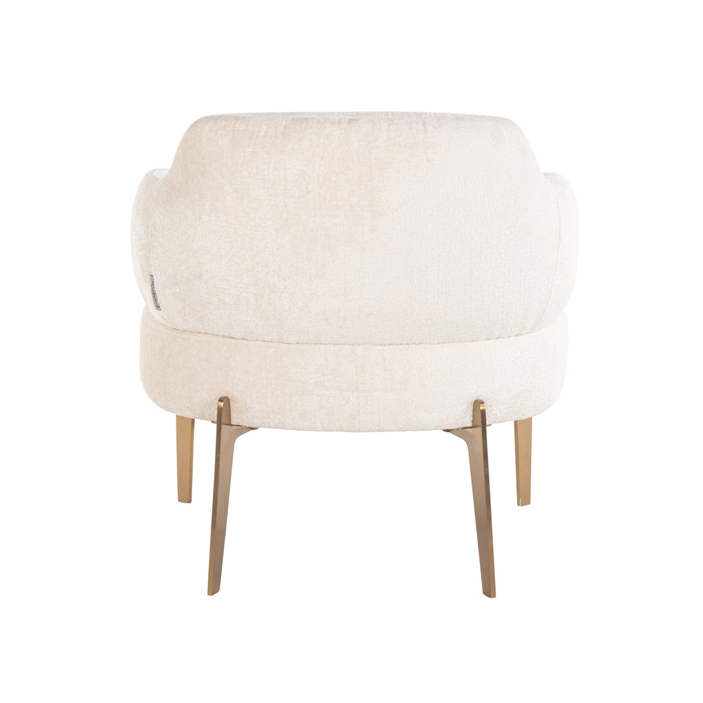 Lounge Stuhl Venus white chenille