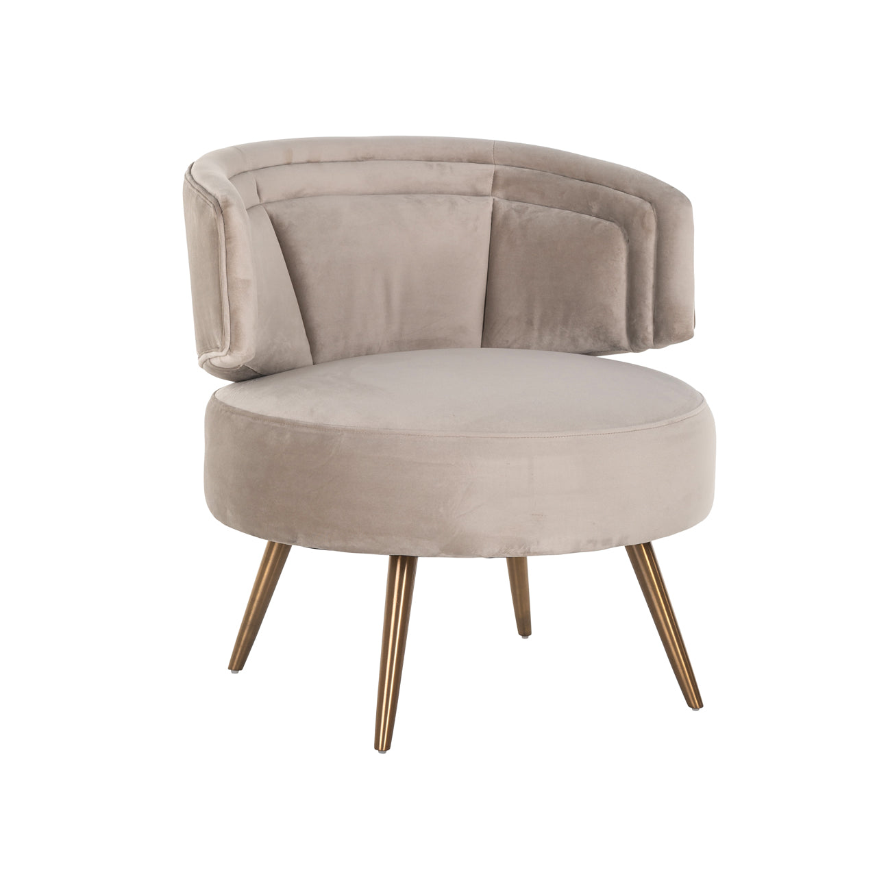 Lounge Stuhl Hazel khaki velvet fire retardant