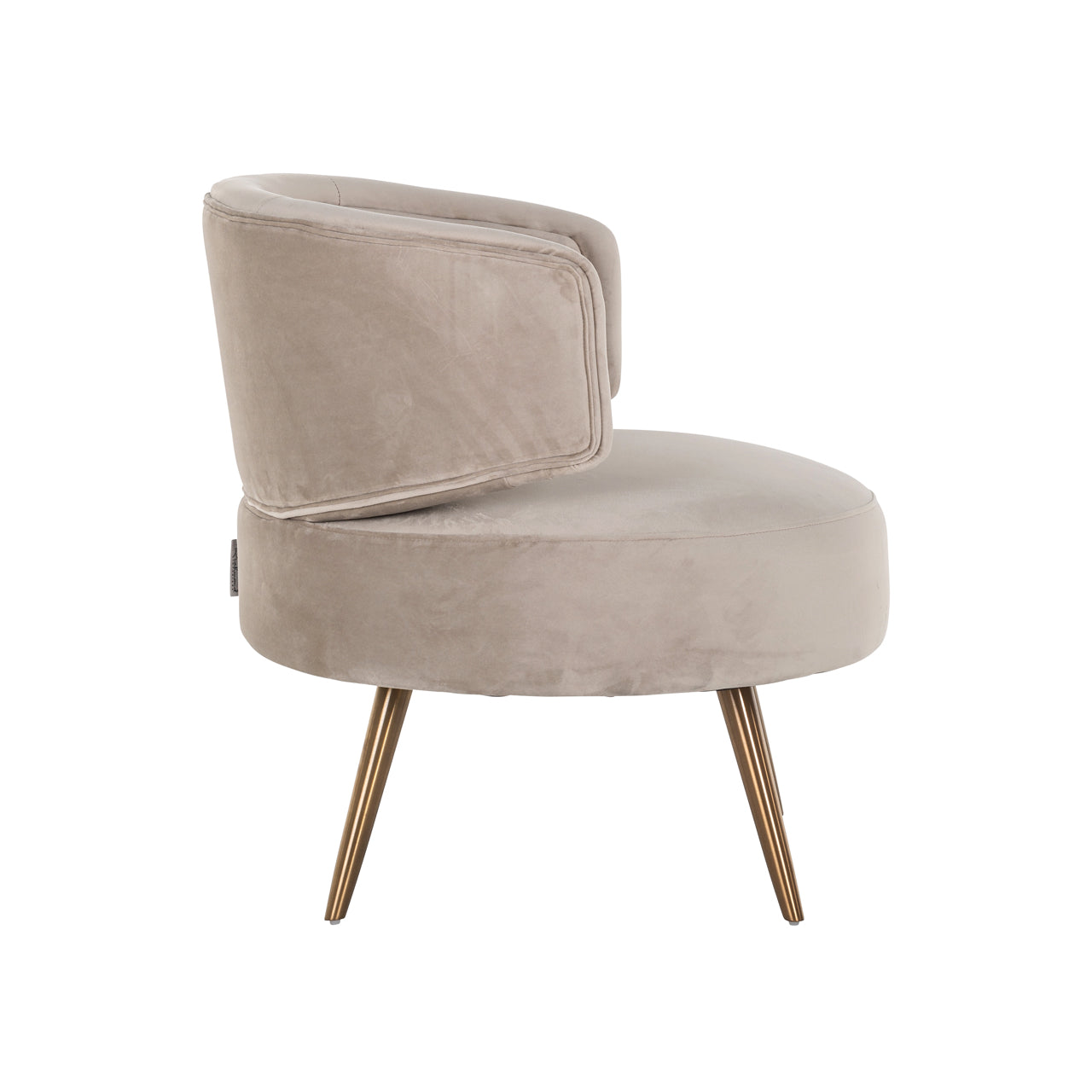 Lounge Stuhl Hazel khaki velvet fire retardant