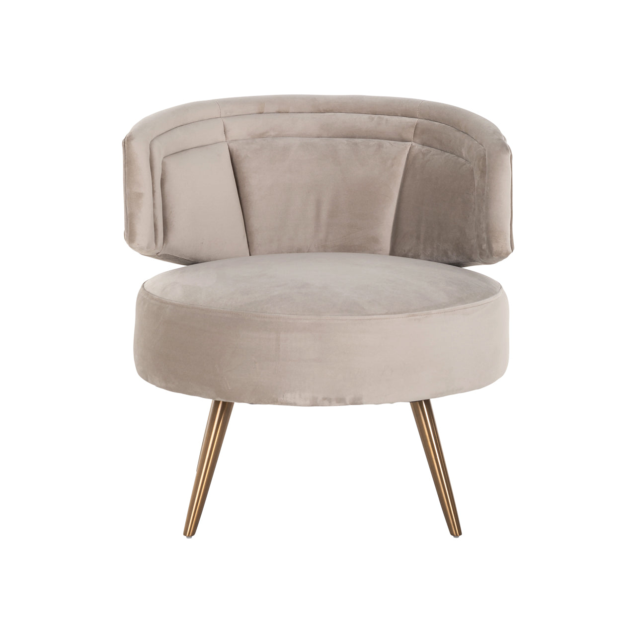 Lounge Stuhl Hazel khaki velvet fire retardant