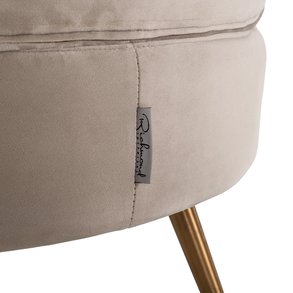 Lounge Stuhl Hazel khaki velvet fire retardant