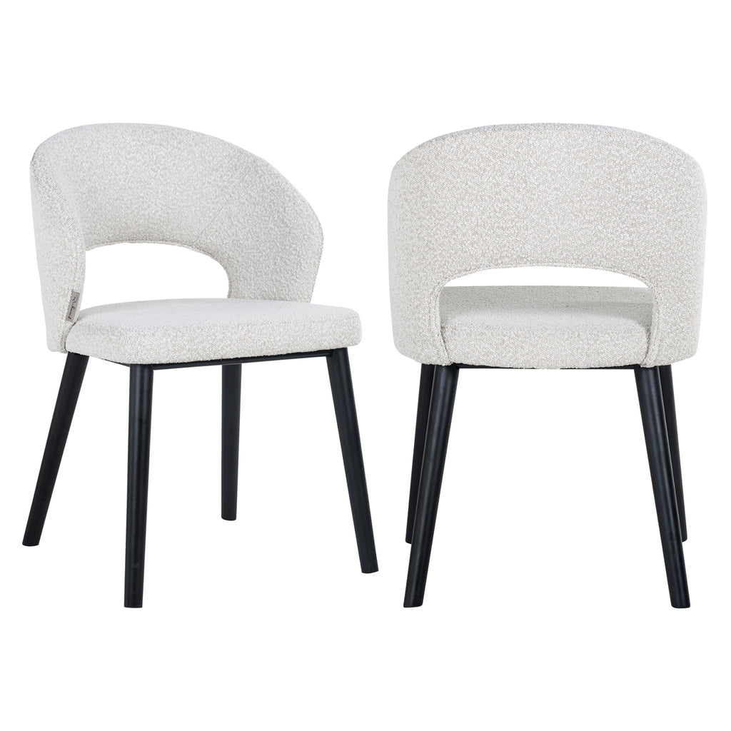 Esszimmerstuhl Savoy white bouclé