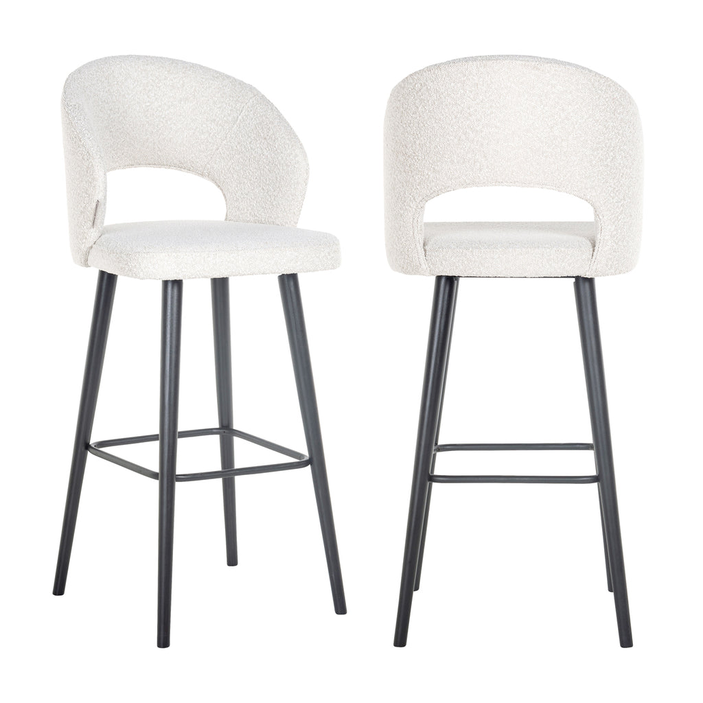 Barhocker Savoy white bouclé
