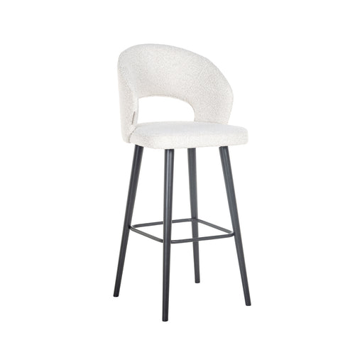 Barhocker Savoy white bouclé