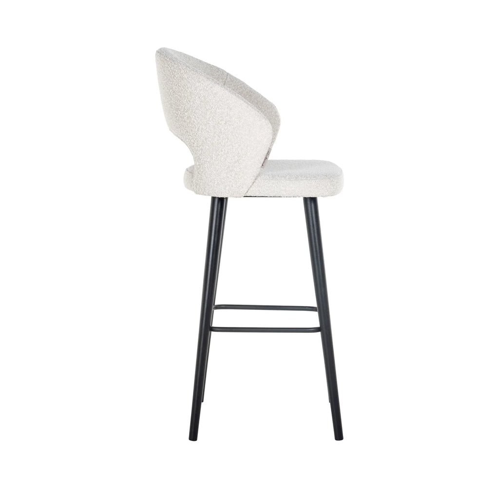 Barhocker Savoy white bouclé