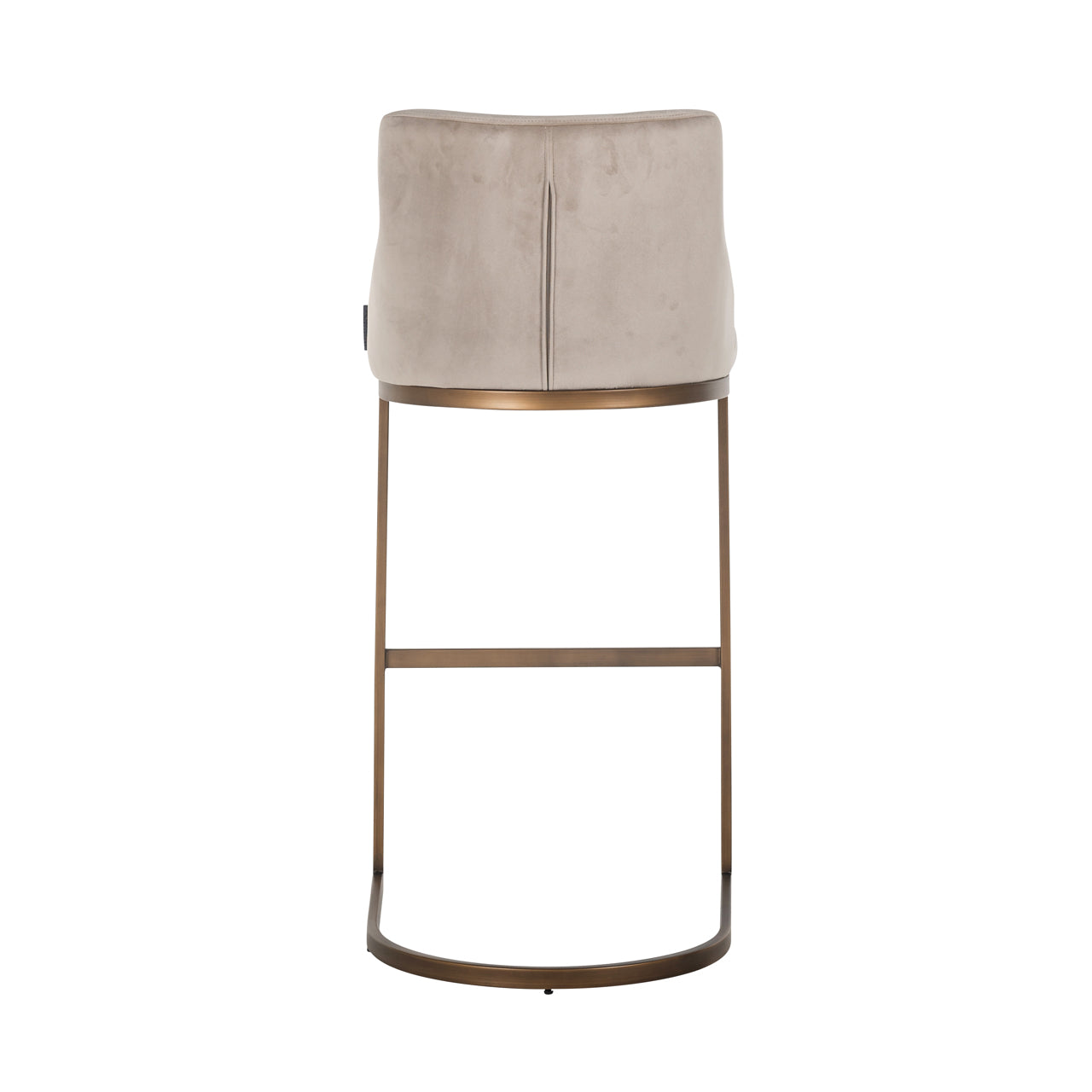 Barhocker Bolton khaki velvet brushed gold fire retardant (Set of 2)
