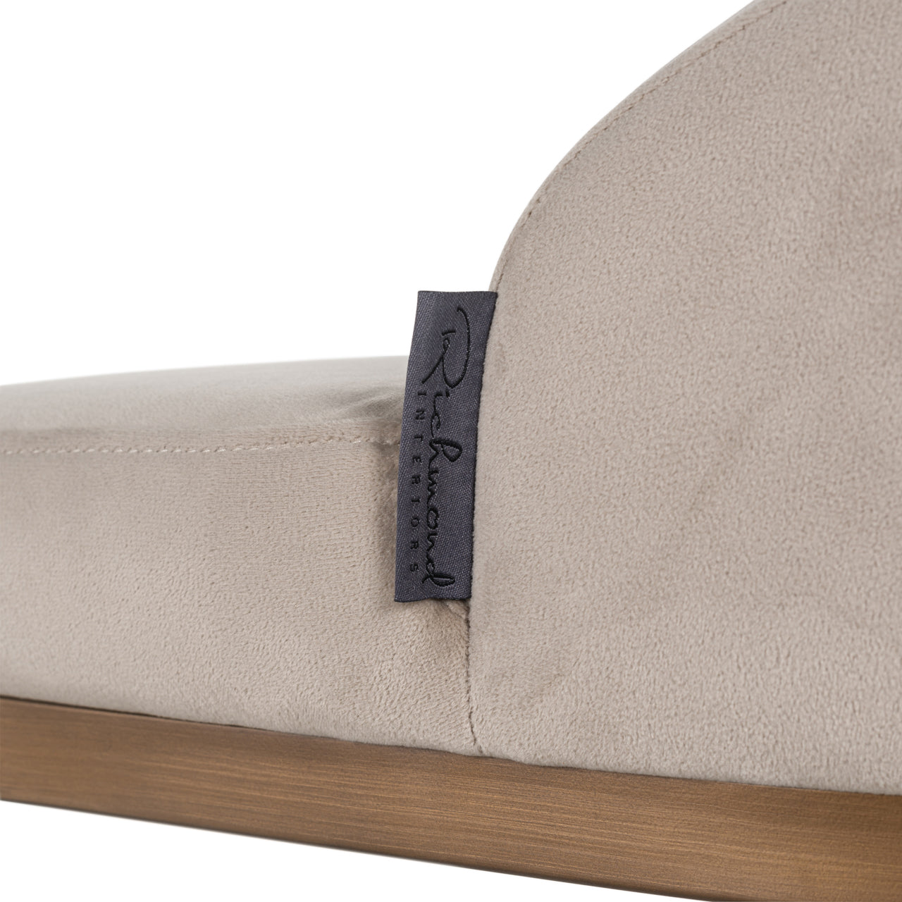 Barhocker Bolton khaki velvet brushed gold fire retardant (Set of 2)