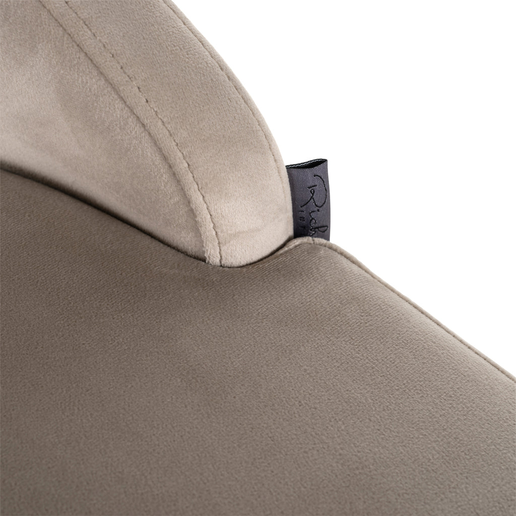 Barhocker Bolton khaki velvet brushed gold fire retardant (Set of 2)