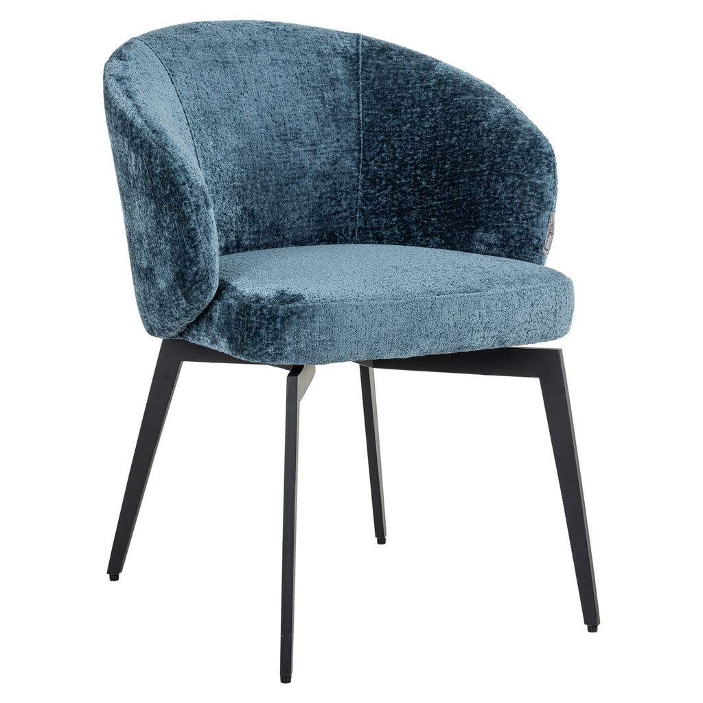 Esszimmerstuhl Amphara blue chenille fire retardant