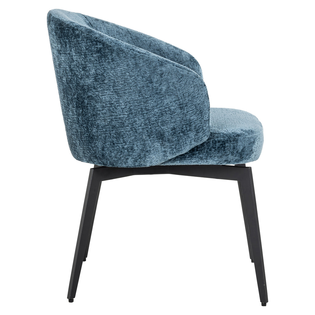Esszimmerstuhl Amphara blue chenille fire retardant