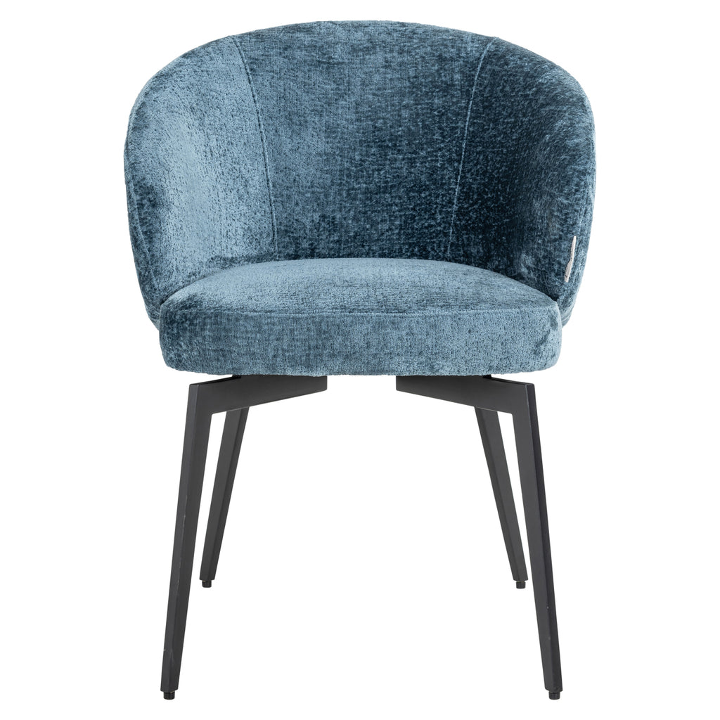 Esszimmerstuhl Amphara blue chenille fire retardant