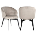 Esszimmerstuhl Amphara khaki velvet fire retardant