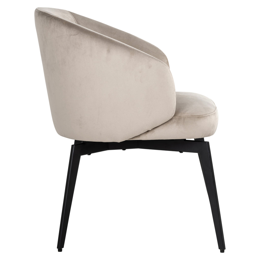 Esszimmerstuhl Amphara khaki velvet fire retardant