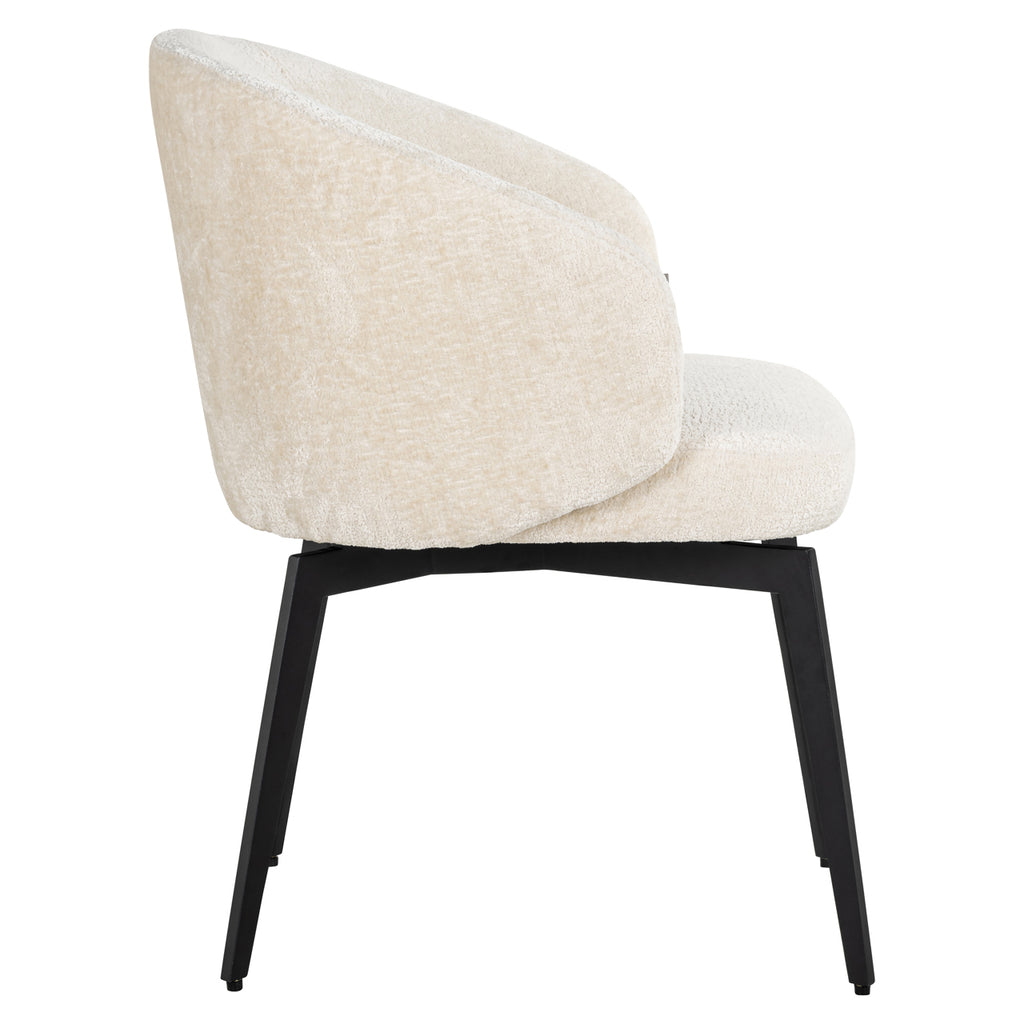 Esszimmerstuhl Amphara FR white chenille fire retardant