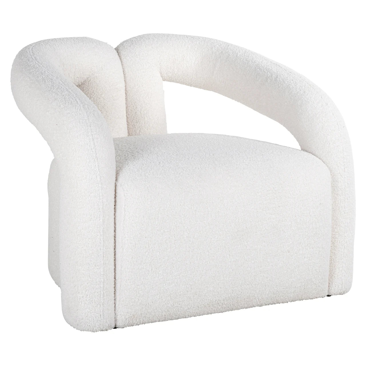 Lounge Stuhl Dana white furry
