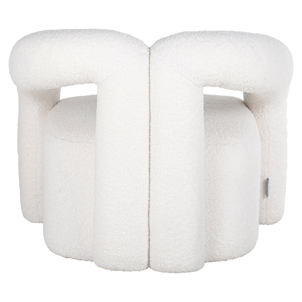 Lounge Stuhl Dana white furry