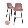 Barhocker Brooke rose chenille (Set of 2)