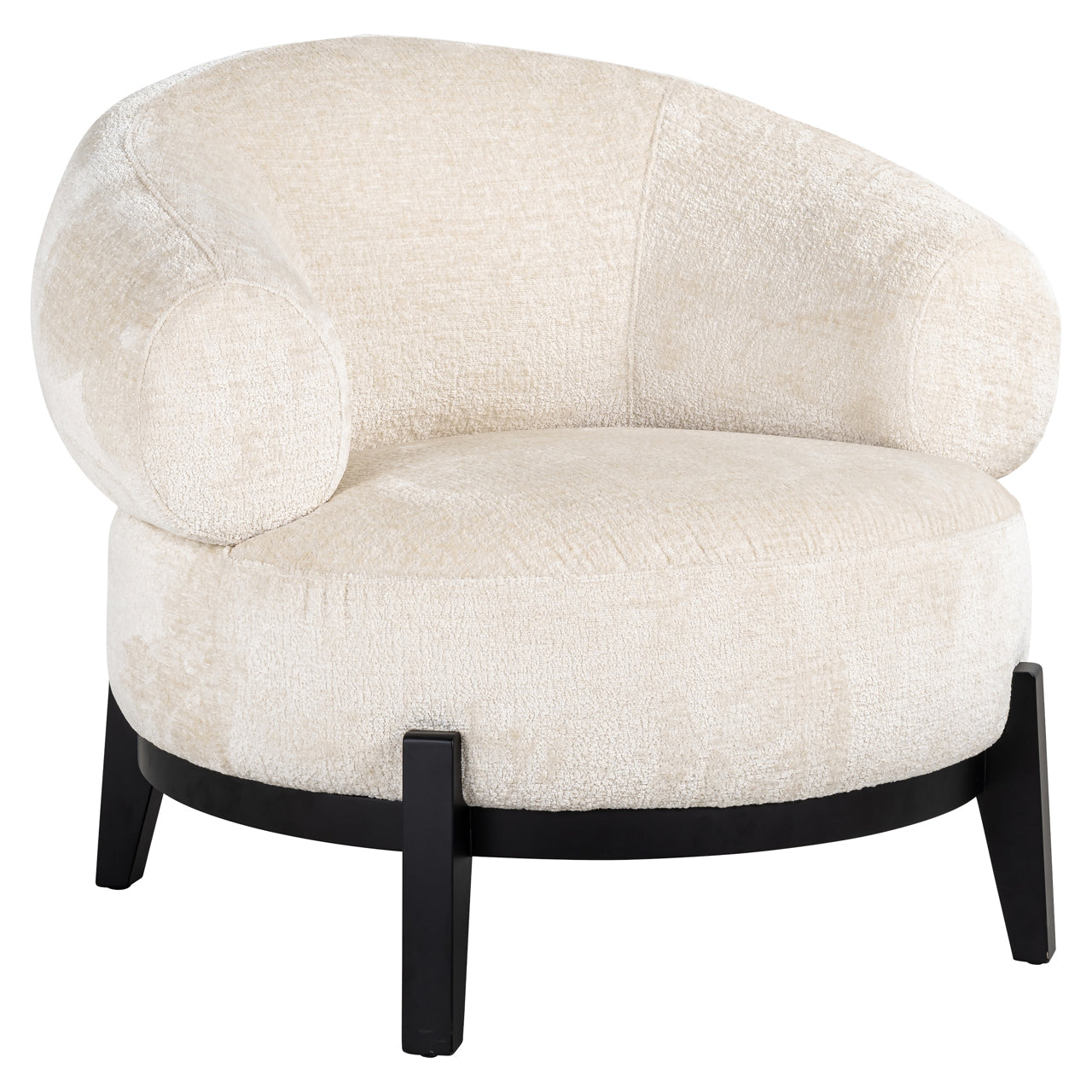 Lounge Stuhl Montana white chenille