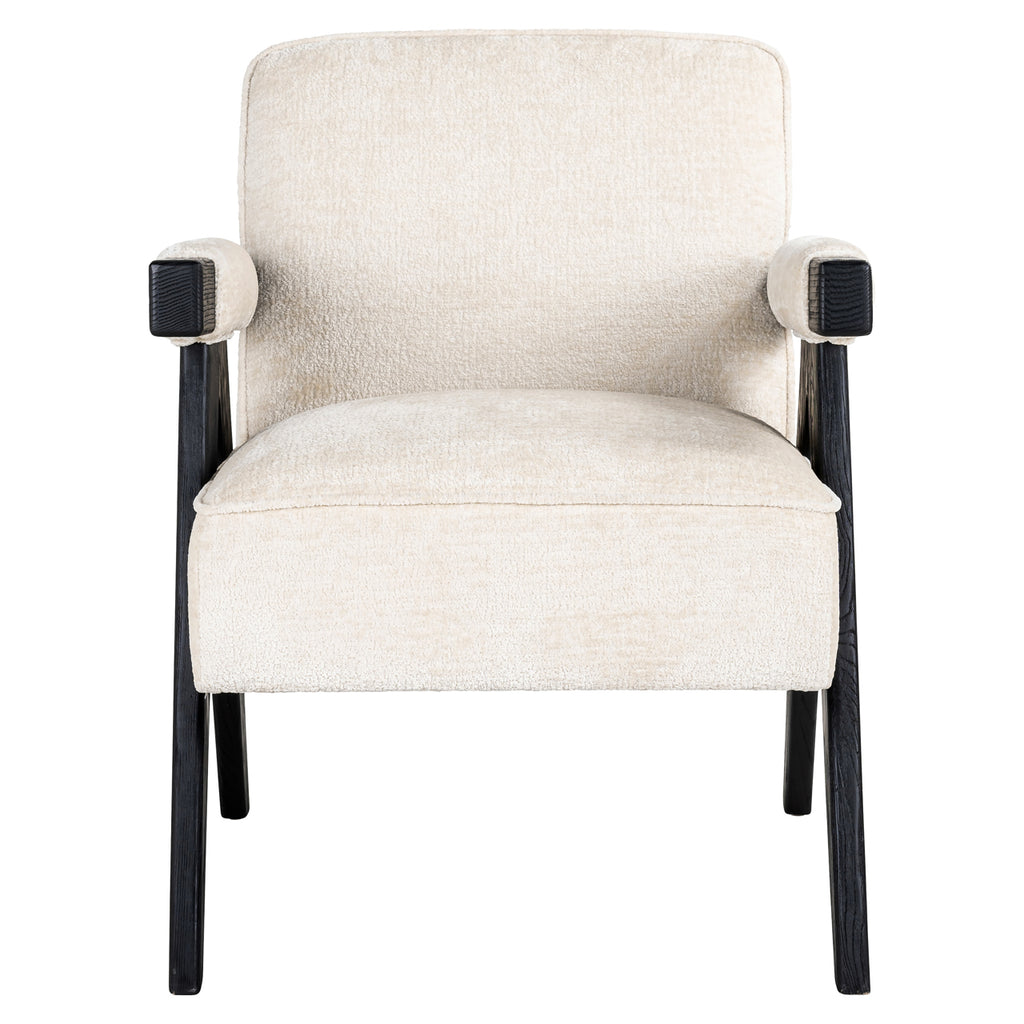 Lounge Stuhl Cooper white chenille