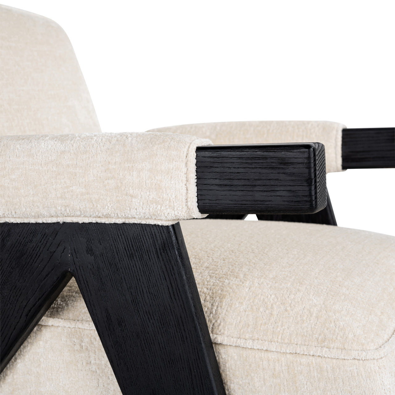 Lounge Stuhl Cooper white chenille