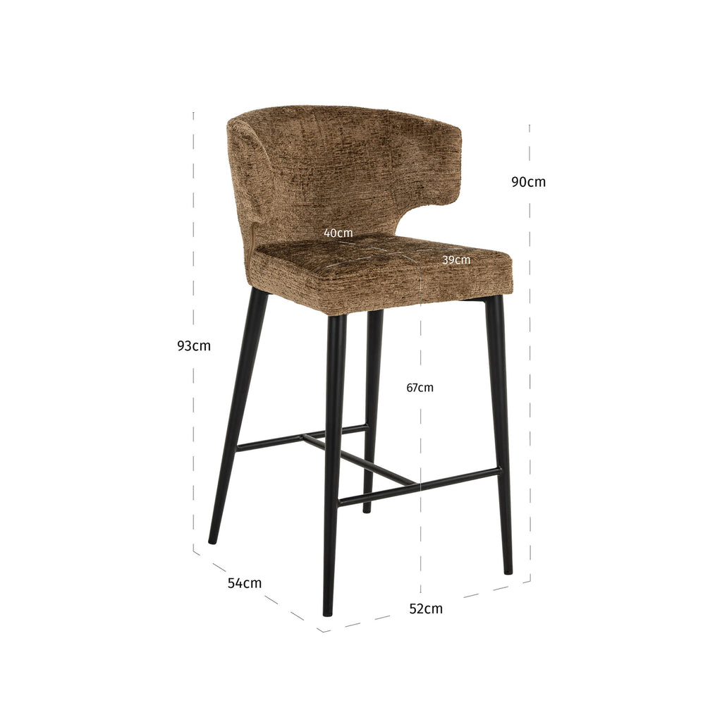 Thekenstuhl Taylor brandy fusion fire retardant