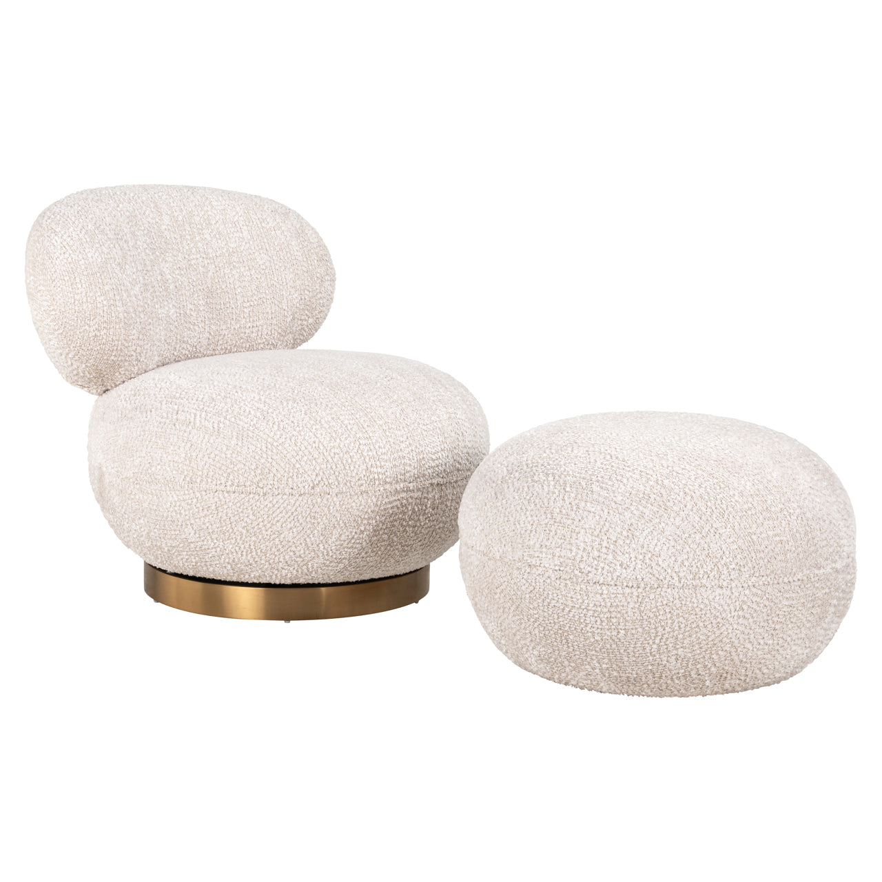 Lounge Stuhl Jace lovely cream swivel