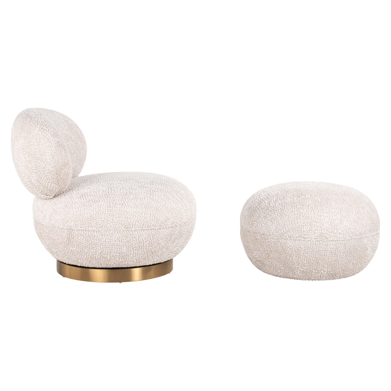 Lounge Stuhl Jace lovely cream swivel