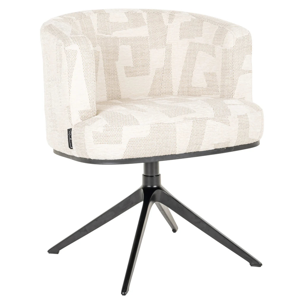 Esszimmerstuhl Cheyenne beige graffic swivel