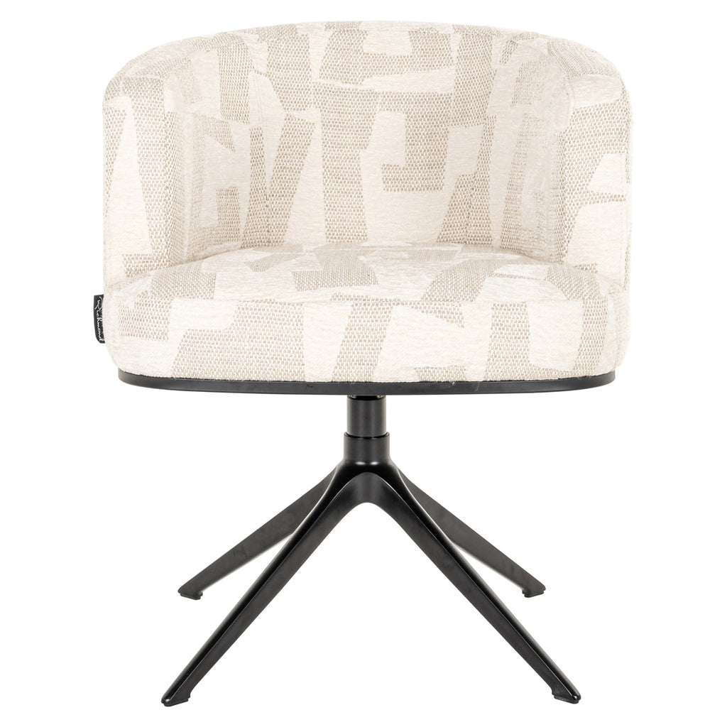 Esszimmerstuhl Cheyenne beige graffic swivel