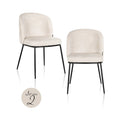 Esszimmerstuhl Elvi niagara beige fire retardant (Set of 2)