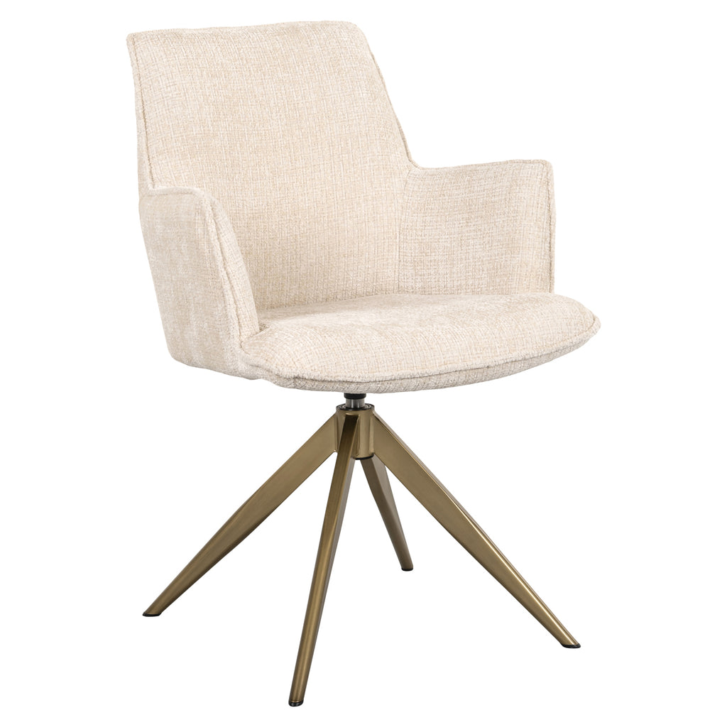 Esszimmerstuhl Dakota niagara beige swivel with arm