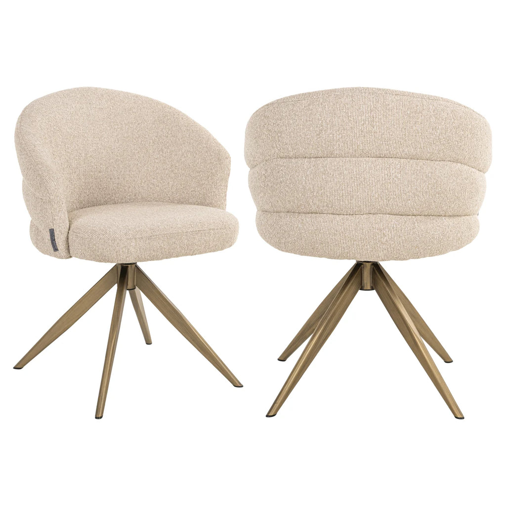 Esszimmerstuhl Zendaya biscotti swivel fire retardant