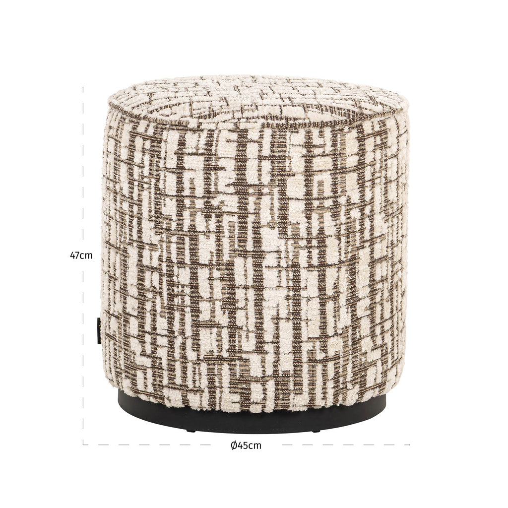 Hocker & Fußbank Lexie cream 45Ø