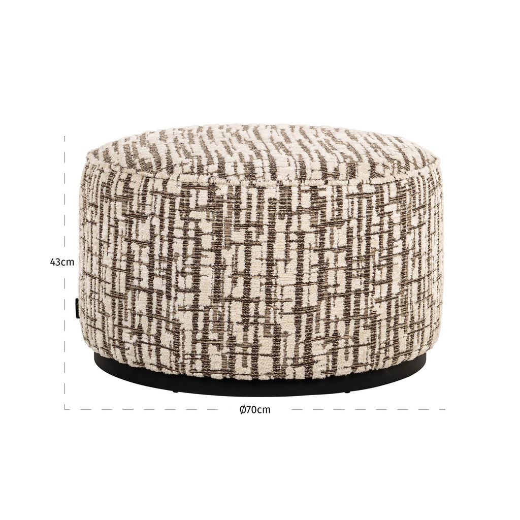 Hocker & Fußbank Lexie cream 70Ø