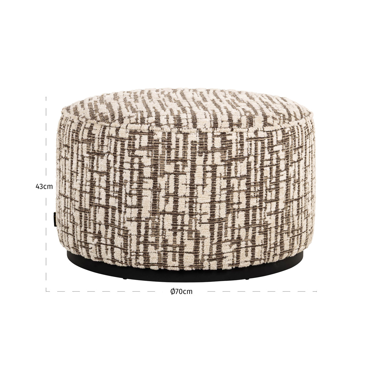 Hocker & Fußbank Lexie cream 70Ø
