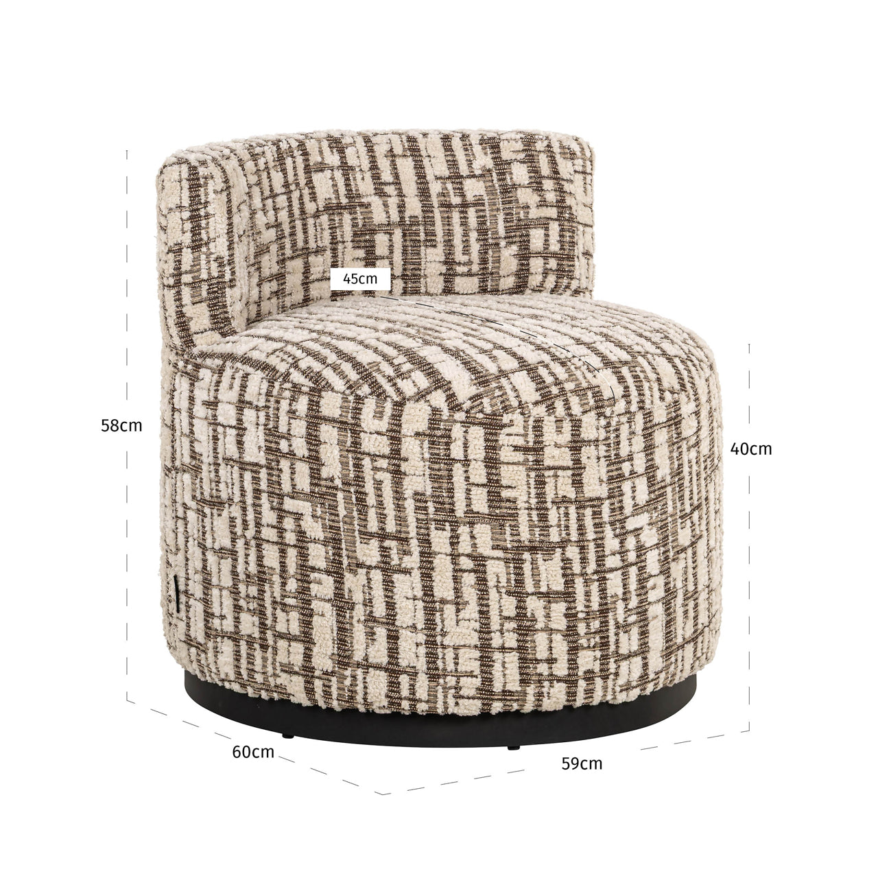 Lounge Stuhl Franny cream