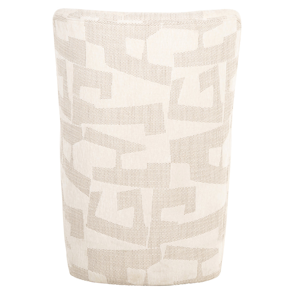Esszimmerstuhl Lorain beige graffic on wheels
