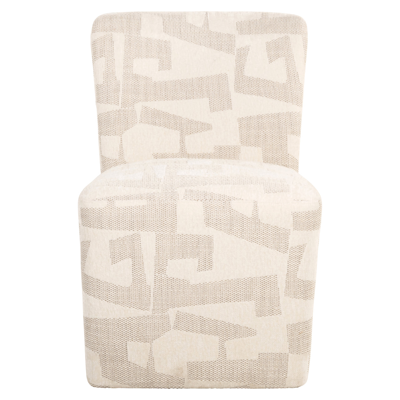 Esszimmerstuhl Lorain beige graffic on wheels
