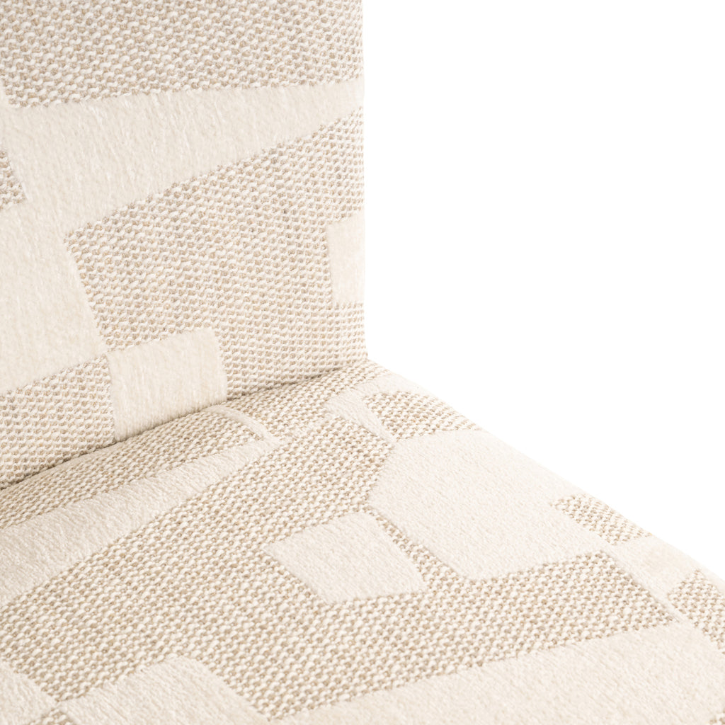 Esszimmerstuhl Lorain beige graffic on wheels