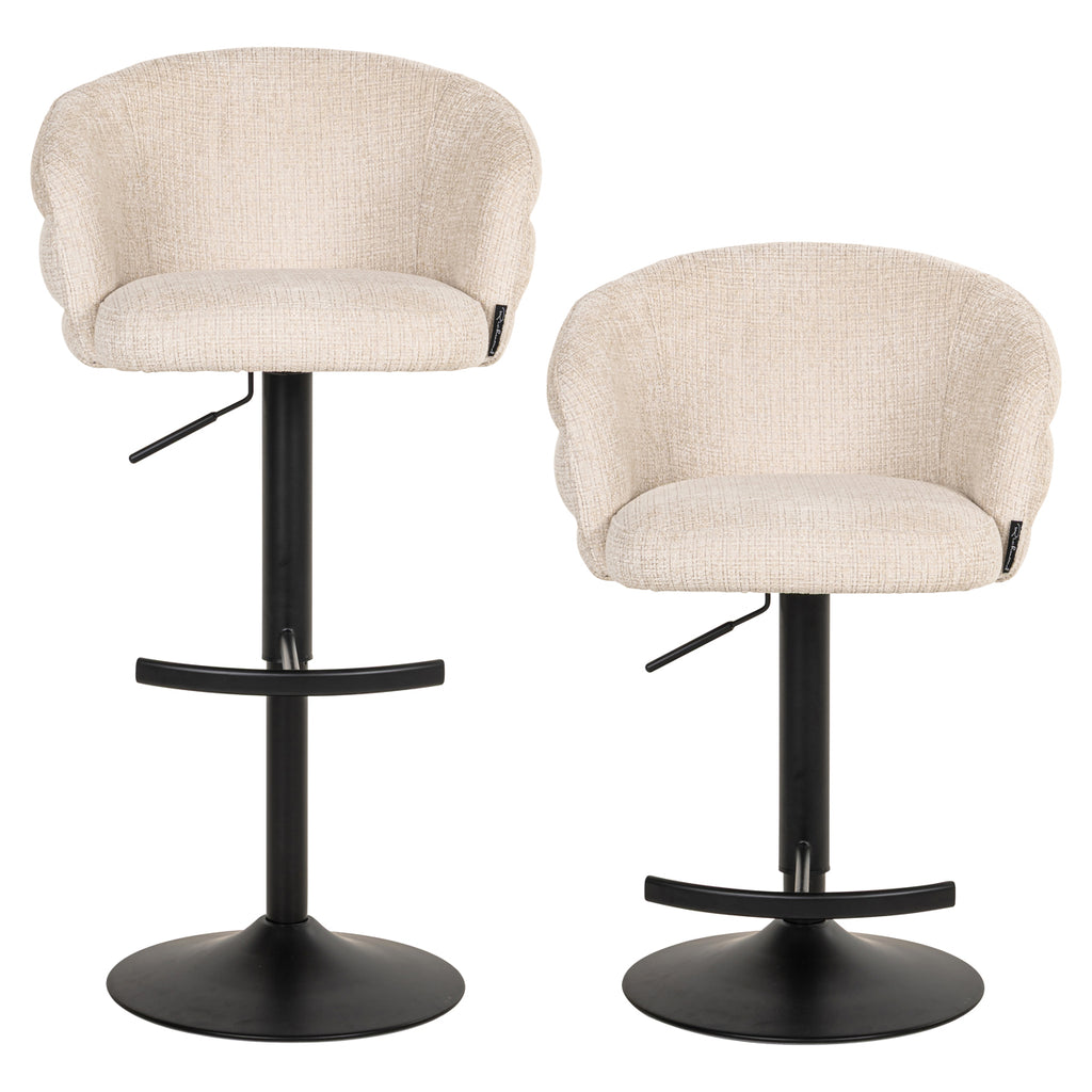 Barhocker Nikki niagara beige swivel fire retardant
