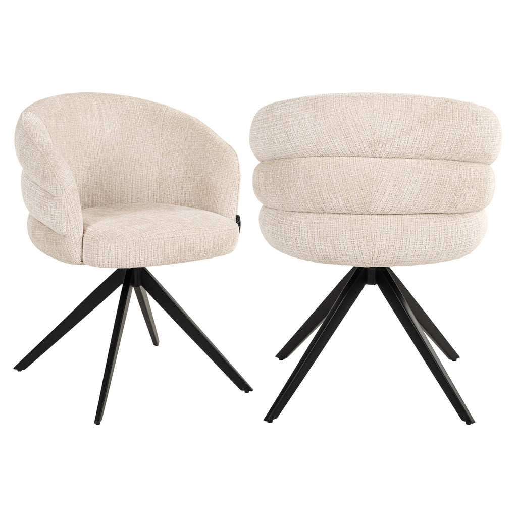 Esszimmerstuhl Serenity niagara beige swivel fire retardant