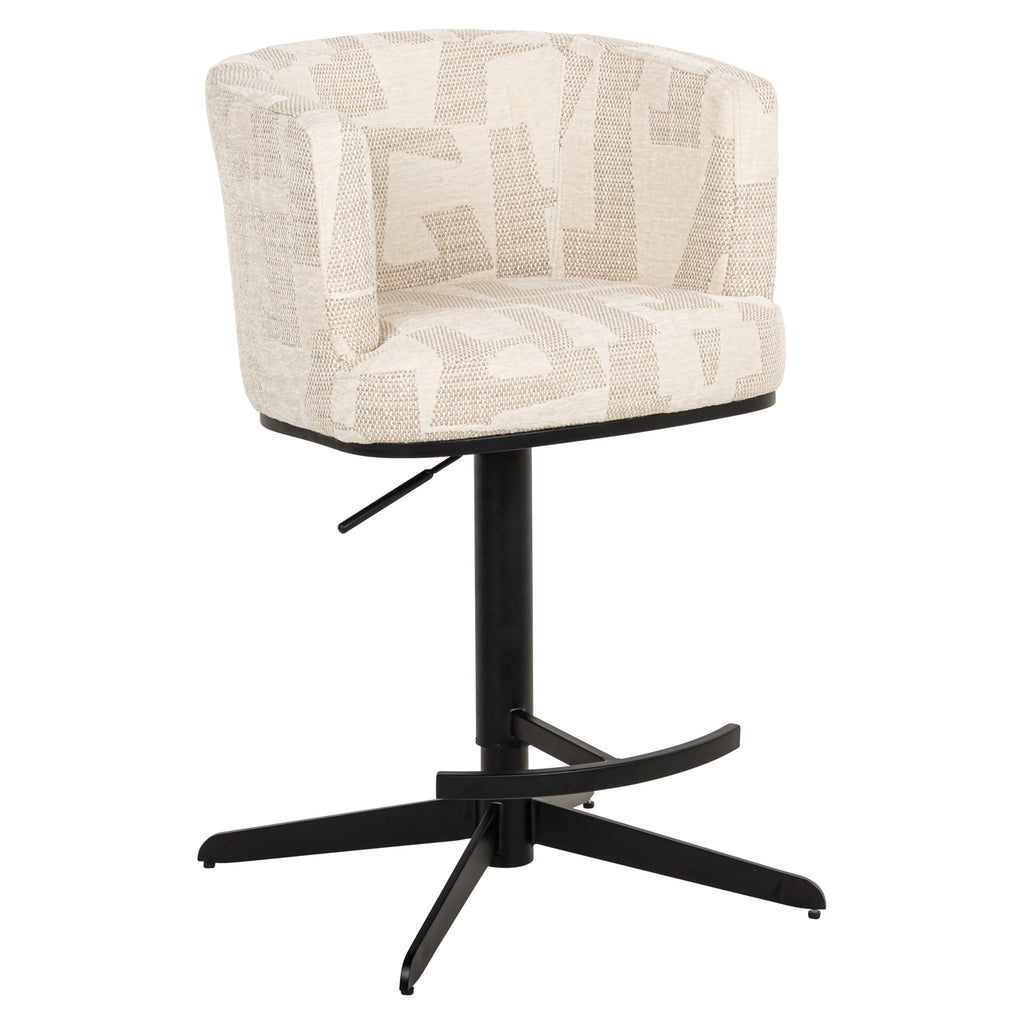 Barhocker Cheyenne beige graffic swivel