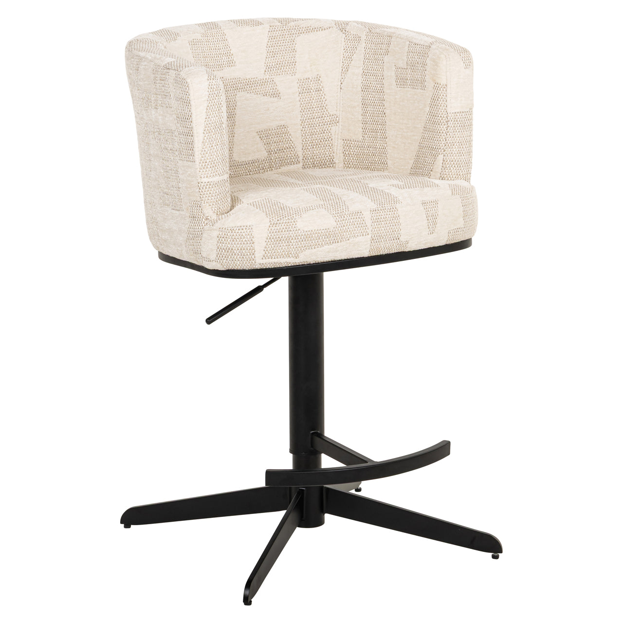 Barhocker Cheyenne beige graffic swivel