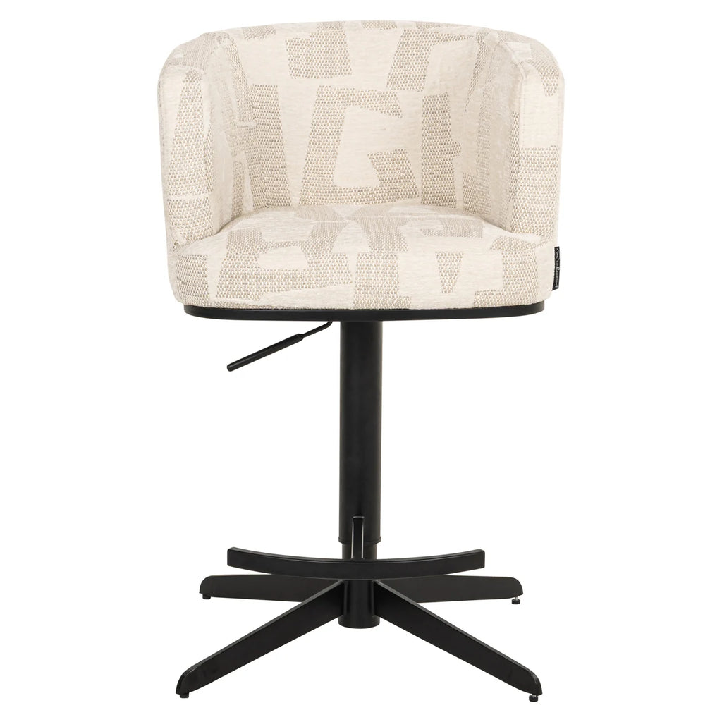 Barhocker Cheyenne beige graffic swivel