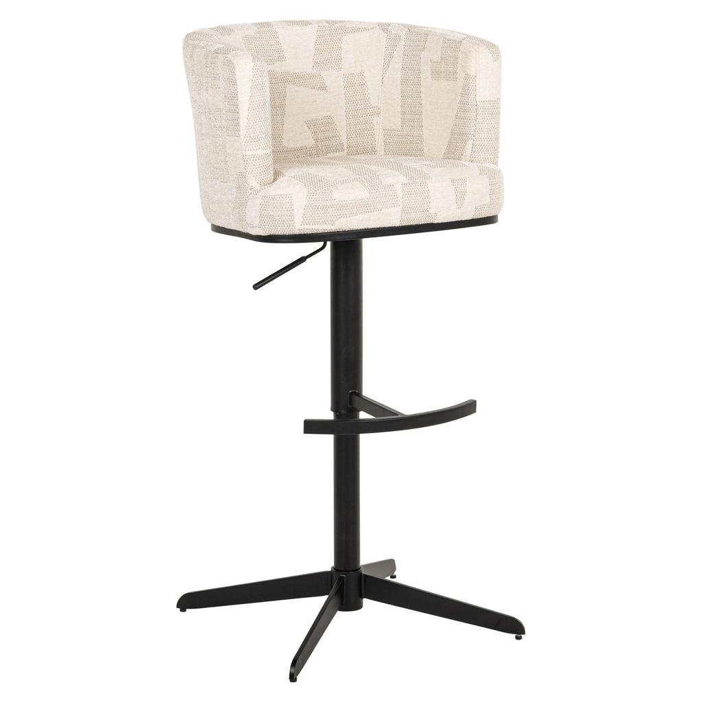 Barhocker Cheyenne beige graffic swivel