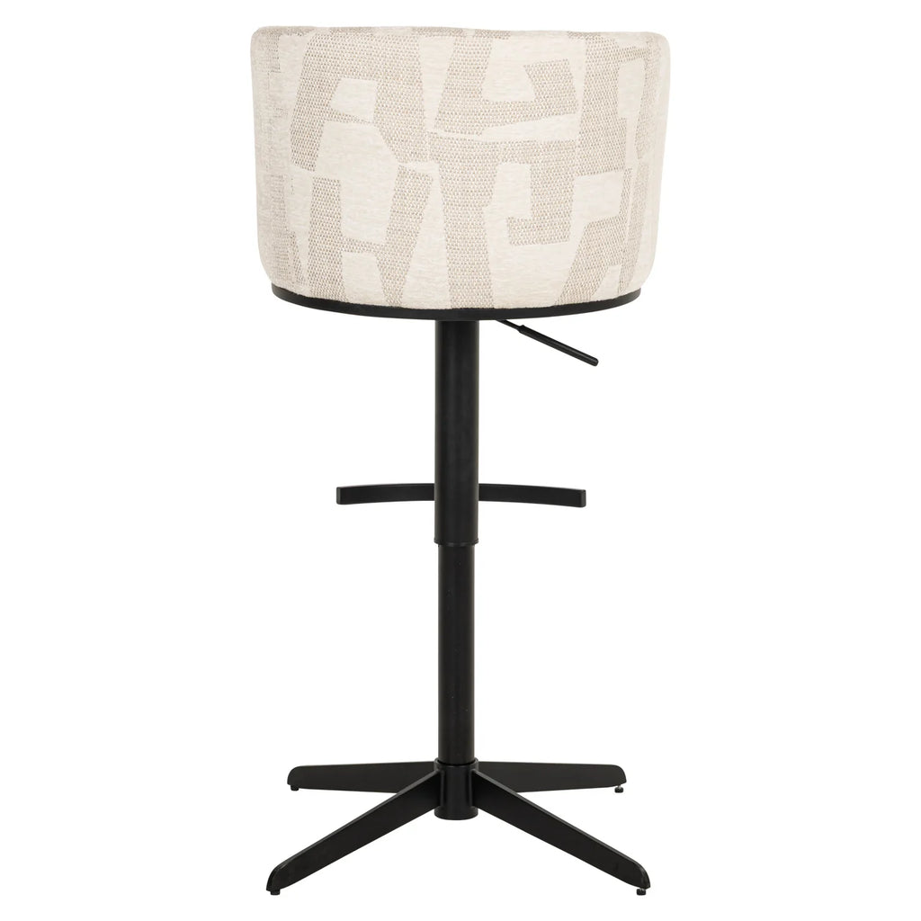 Barhocker Cheyenne beige graffic swivel