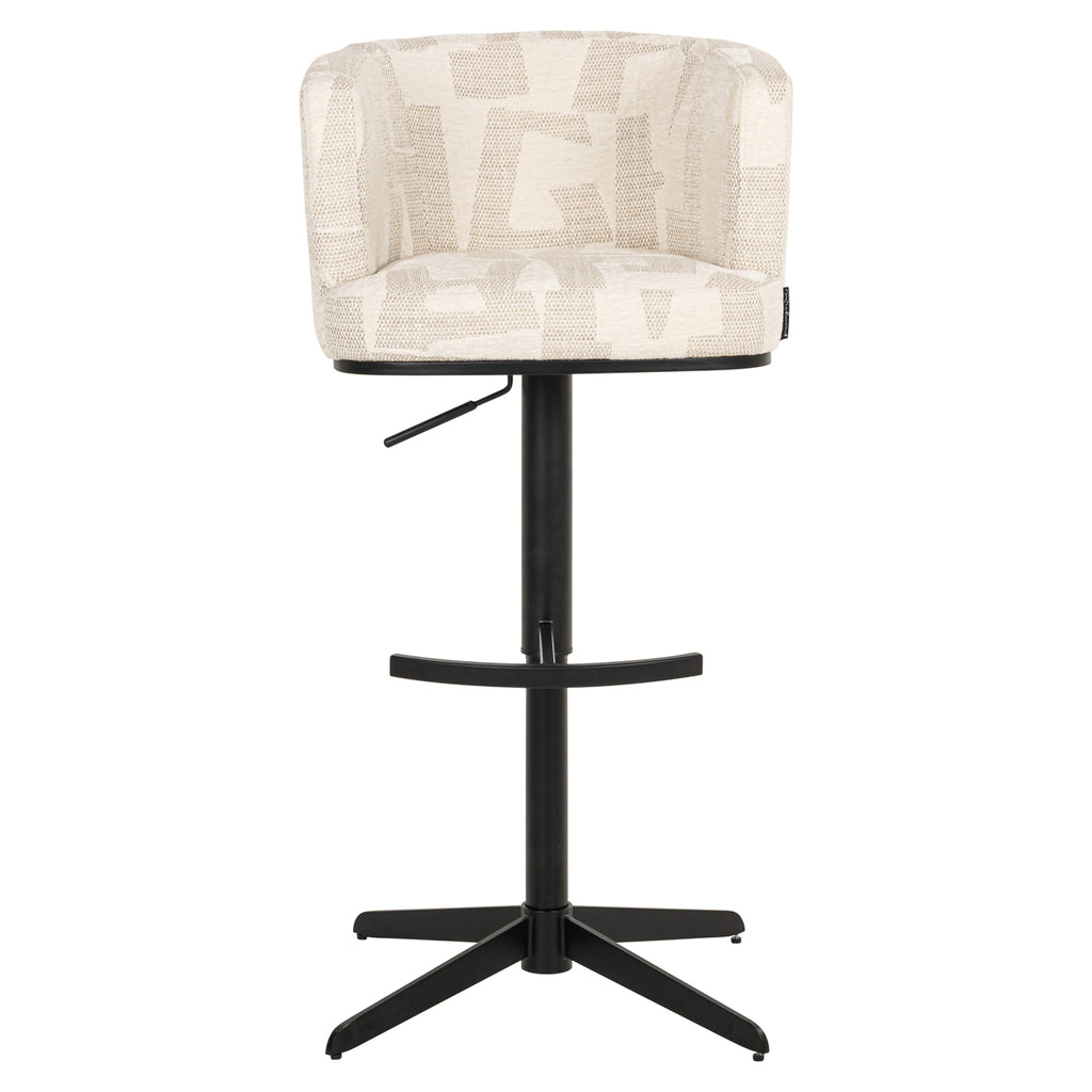 Barhocker Cheyenne beige graffic swivel