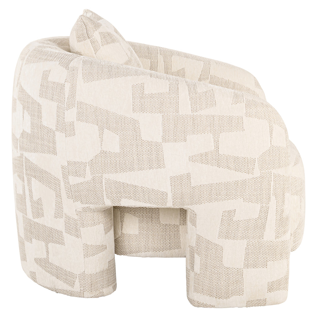 Lounge Stuhl Tuscany beige graffic
