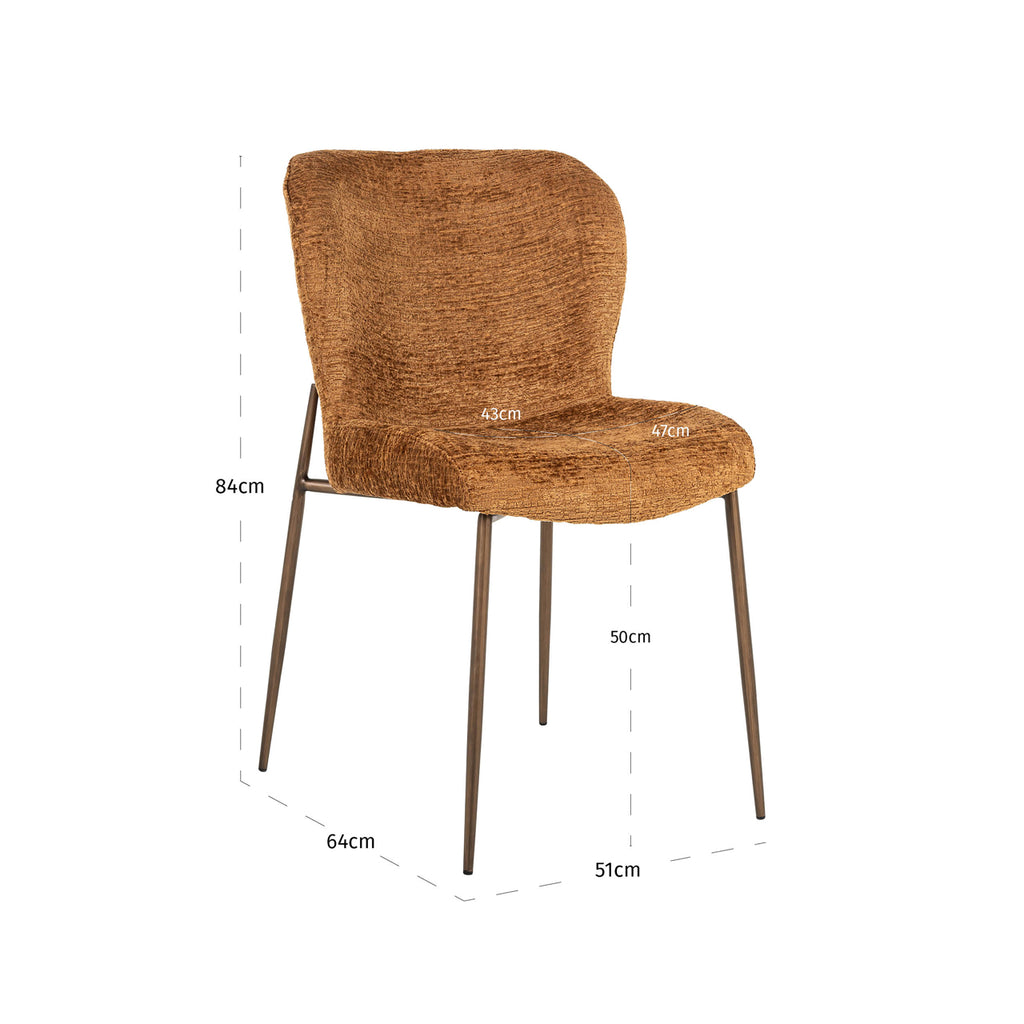 Esszimmerstuhl Odarby cognac fusion (Set of 2)
