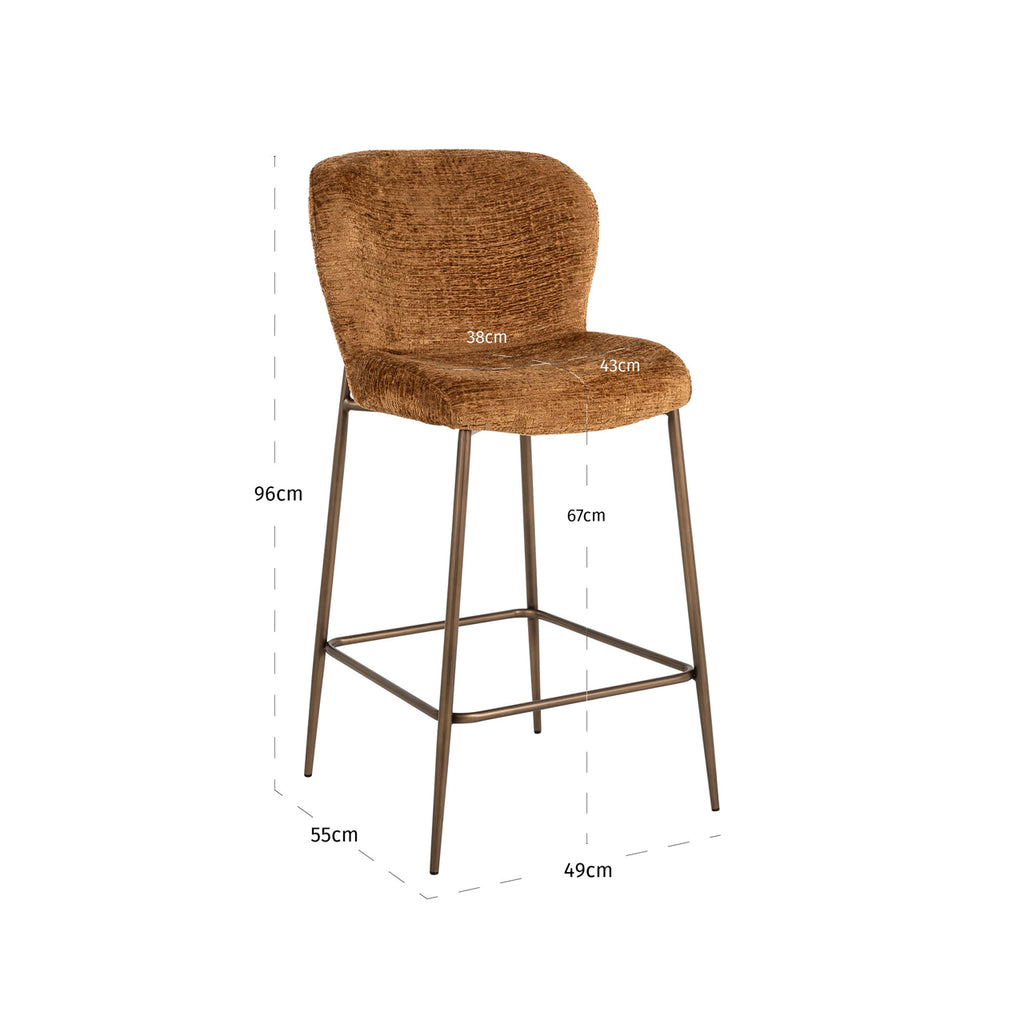 Thekenstuhl Odarby cognac fusion